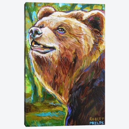 Brown Bear Canvas Print #RPH124} by Robert Phelps Canvas Artwork