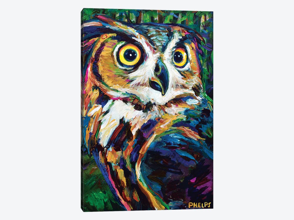 Great Horned Owl by Robert Phelps 1-piece Canvas Art Print