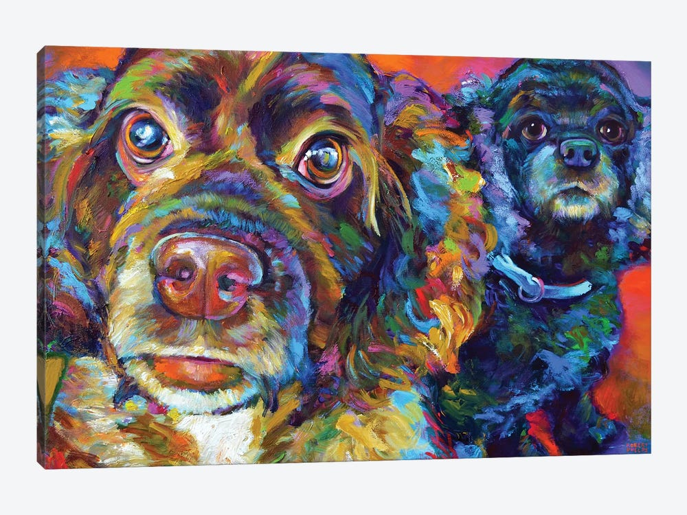 Spaniel Brothers by Robert Phelps 1-piece Canvas Artwork