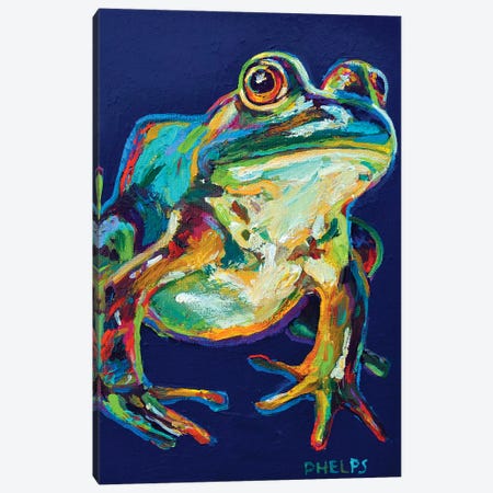 Bullfrog Canvas Print #RPH15} by Robert Phelps Canvas Art