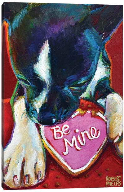 Be Mine Canvas Art Print - Cookie Art