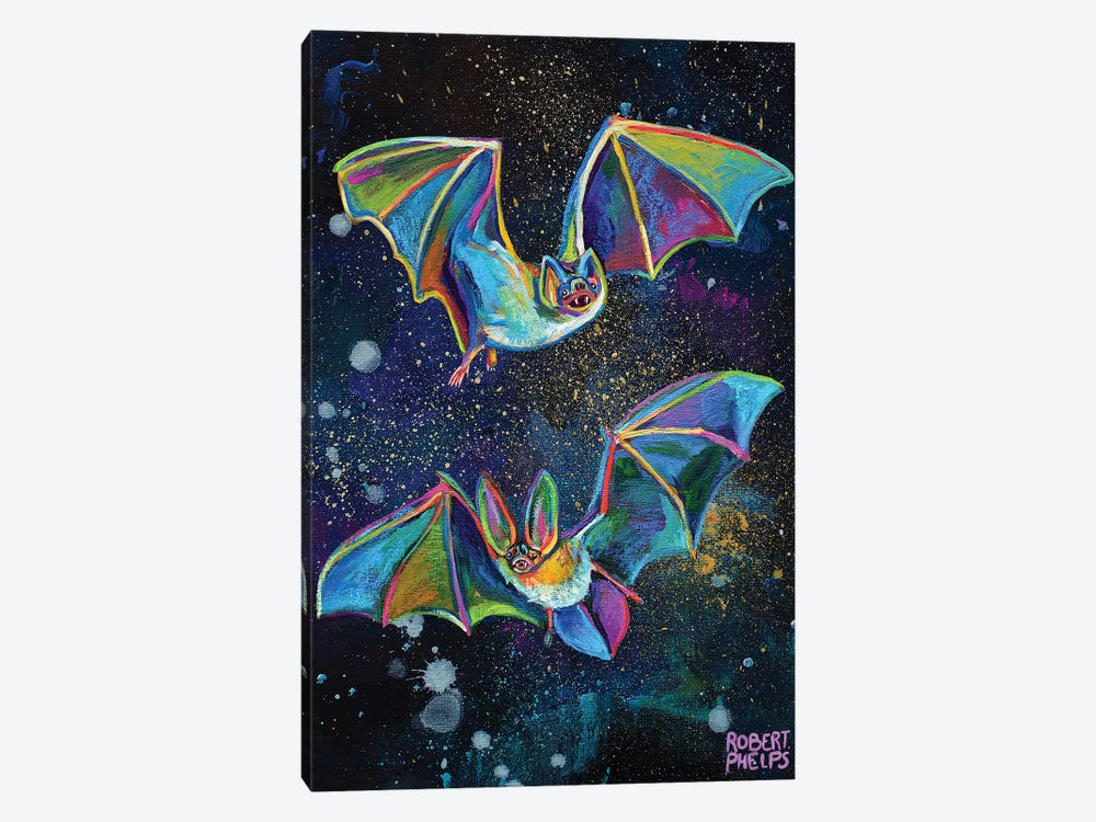 Bats And Night Sky by Robert Phelps 1-piece Canvas Print