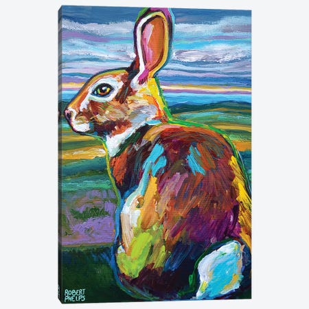 Mountain Rabbit At Dawn Canvas Print #RPH178} by Robert Phelps Canvas Wall Art