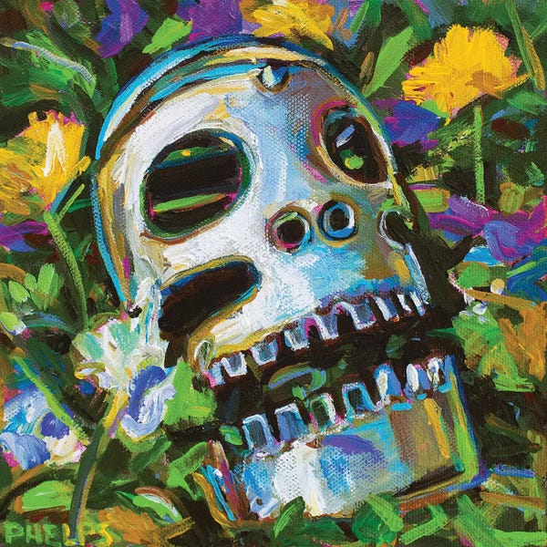 Robert Phelps: Flower Skull by Robert Phelps