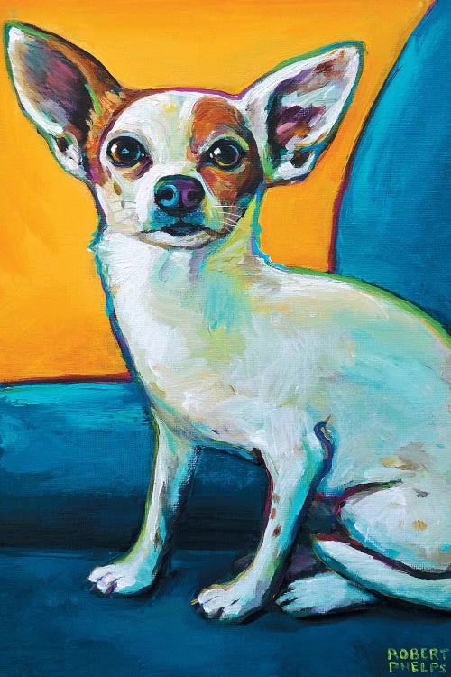 Chihuahua In Chair by Robert Phelps wall art