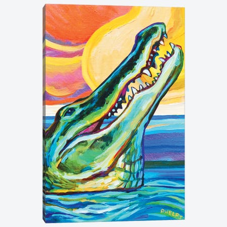 Alligator Canvas Print #RPH1} by Robert Phelps Canvas Art Print