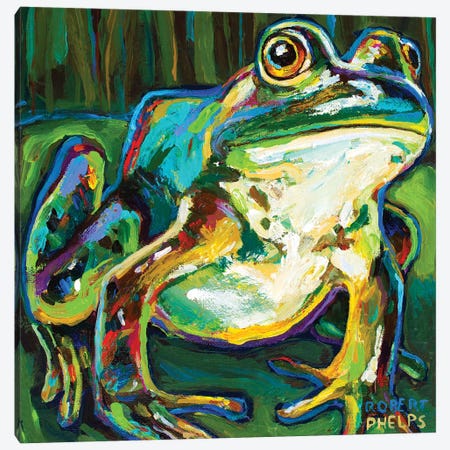 Pond Frog Canvas Print #RPH200} by Robert Phelps Canvas Artwork