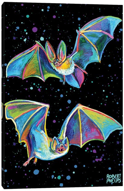 Party Bats Canvas Art Print - Bat Art