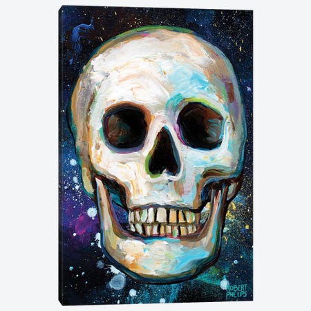 Galactic Skull Canvas Print #RPH215} by Robert Phelps Canvas Art