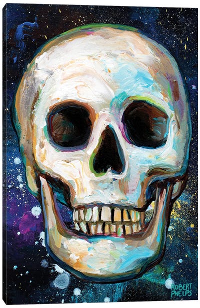 Galactic Skull Canvas Art Print - Robert Phelps