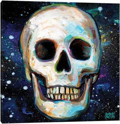 Galactic Skull II Canvas Art Print - Robert Phelps