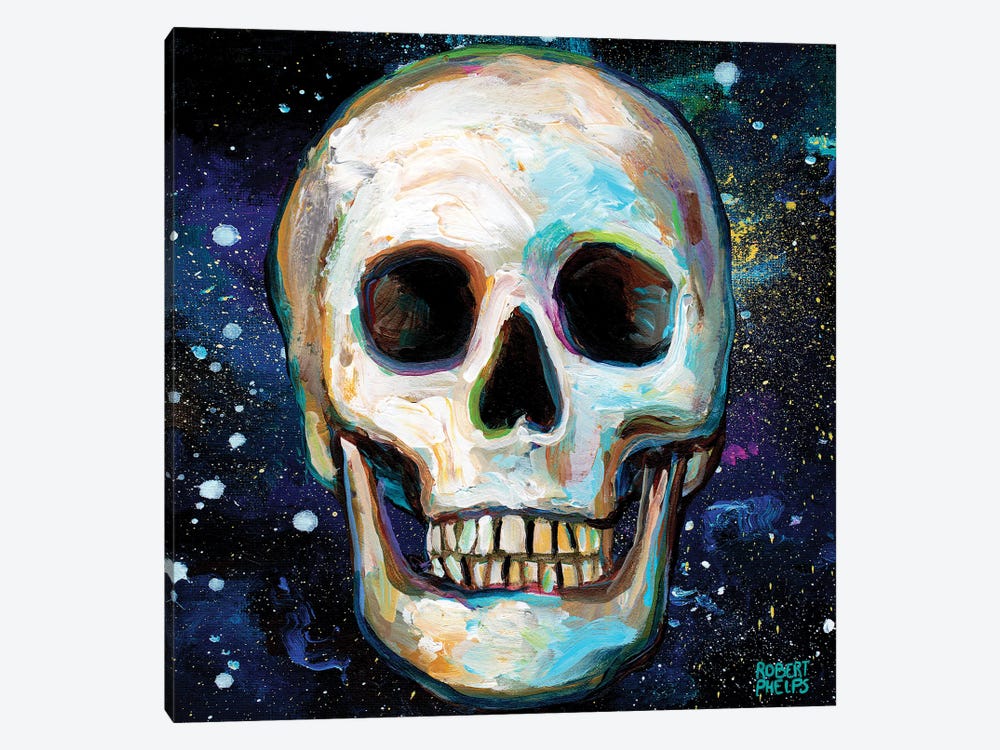 Galactic Skull II by Robert Phelps 1-piece Canvas Art