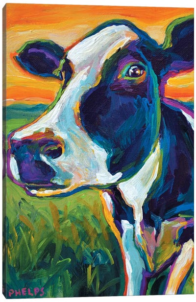 Cow Canvas Art Print - Homage to The Fauves