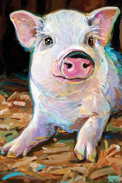 Robert Phelps: Rudolph The Pig I by Robert Phelps