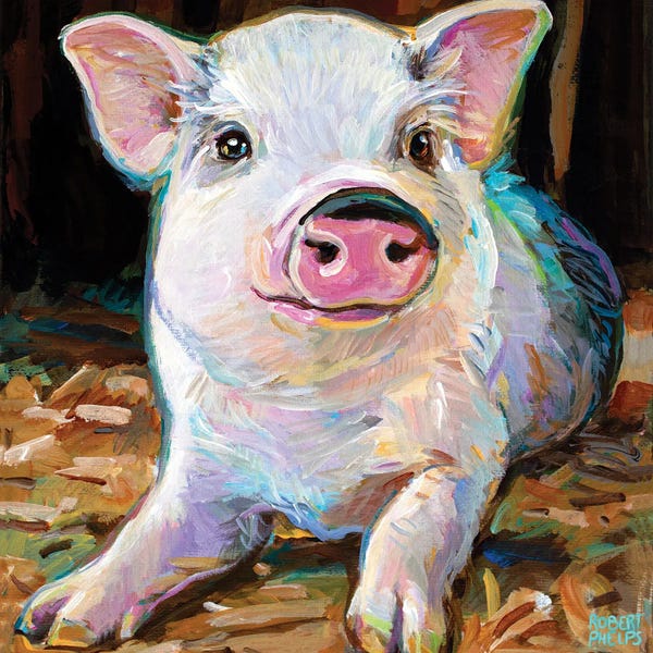 Robert Phelps: Rudolph The Pig II by Robert Phelps