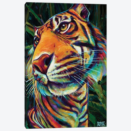 Jungle Tiger Canvas Print #RPH232} by Robert Phelps Art Print