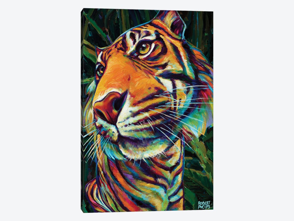 Jungle Tiger by Robert Phelps 1-piece Canvas Artwork