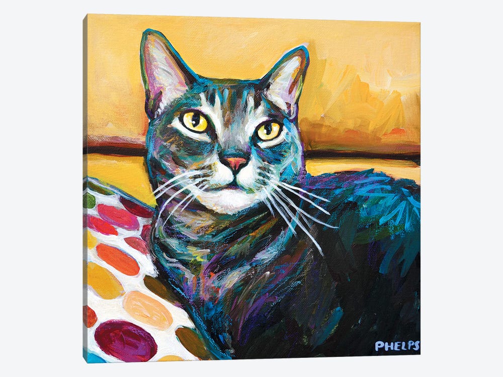 Cy The Cat by Robert Phelps 1-piece Canvas Print