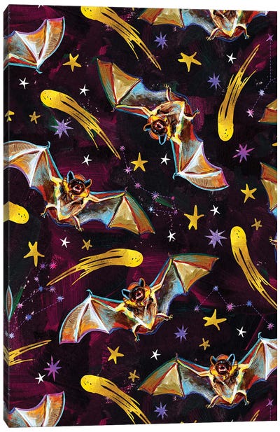 Vampire Bat Pattern II Canvas Art Print - Bat Art