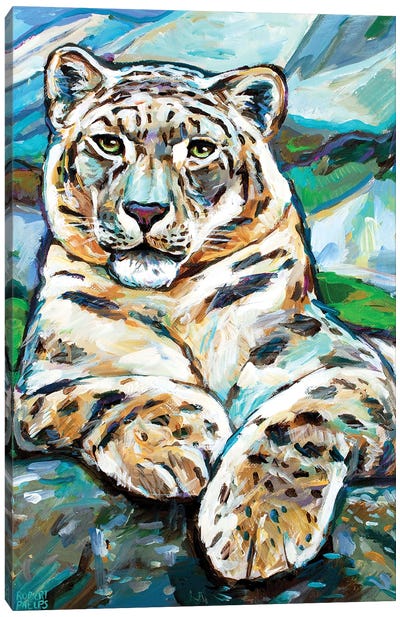 Snow Leopard I Canvas Art Print - Robert Phelps