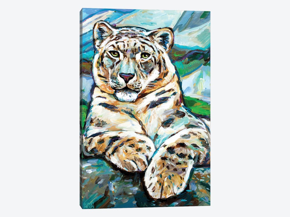 Snow Leopard I by Robert Phelps 1-piece Canvas Art