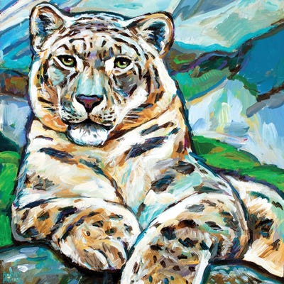 Snow Leopard II by Robert Phelps art print