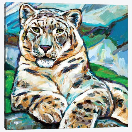 Snow Leopard II Canvas Print #RPH270} by Robert Phelps Art Print