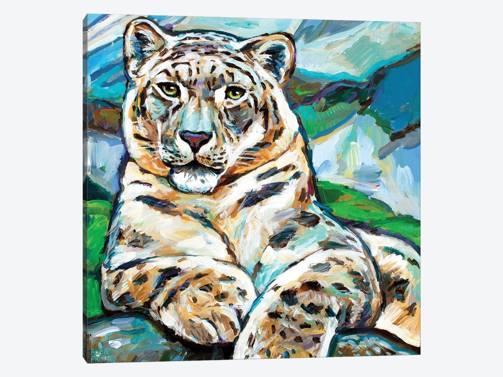 Snow Leopard II by Robert Phelps 1-piece Canvas Art