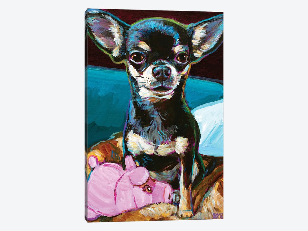 Bibbi The Toy Chihuahua by Robert Phelps 1-piece Canvas Art Print
