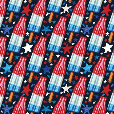 Rocket Pop Pattern by Robert Phelps framed wall art