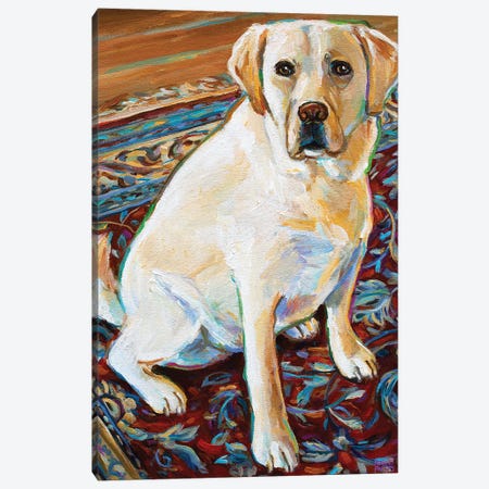 Tenny The Blond Labrador Canvas Print #RPH288} by Robert Phelps Canvas Artwork