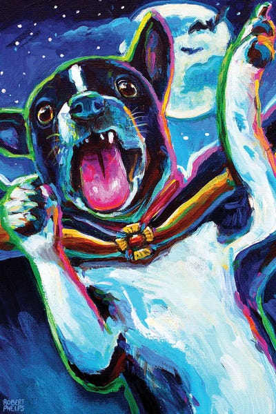 Vampire Puppy I by Robert Phelps framed canvas print