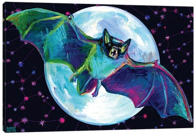 Vampire Bat Canvas Art Print - Bat Art