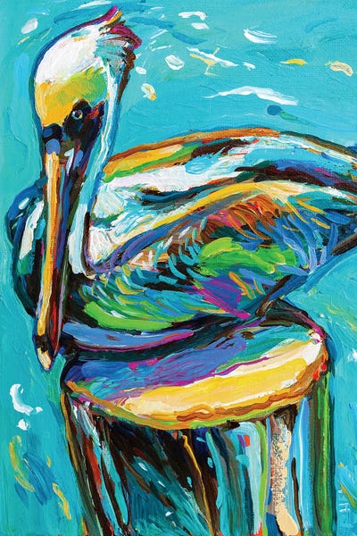 Robert Phelps: Perched Pelican I by Robert Phelps