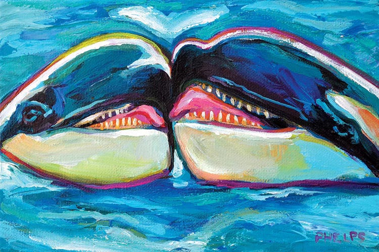 Orcas by Robert Phelps wall art