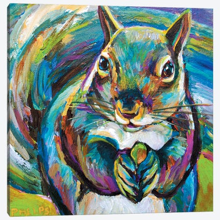 Squirrel Canvas Print #RPH70} by Robert Phelps Canvas Art Print
