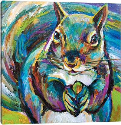 Squirrel Canvas Art Print - Rodent Art
