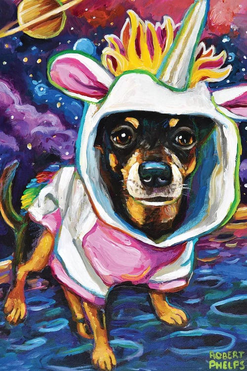 Chihuahua in Space by Robert Phelps wall art