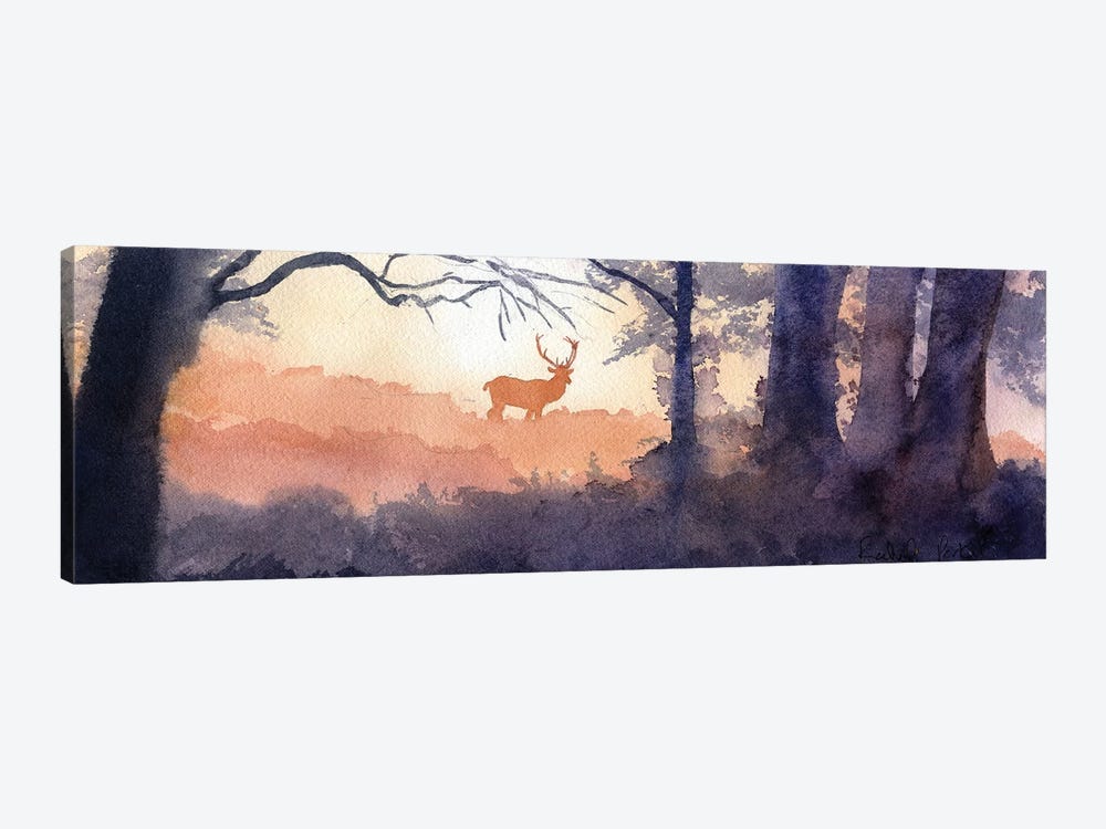 Morning Forest Deer by Rachel Parker 1-piece Canvas Print
