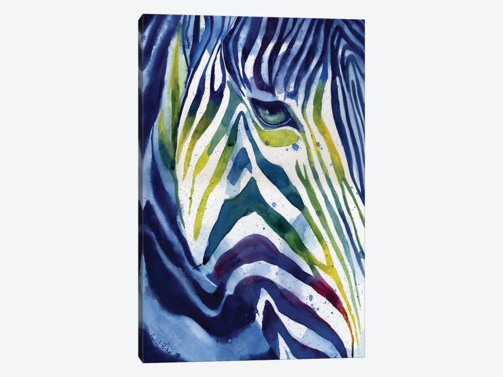 Zebra Colors by Rachel Parker 1-piece Canvas Print