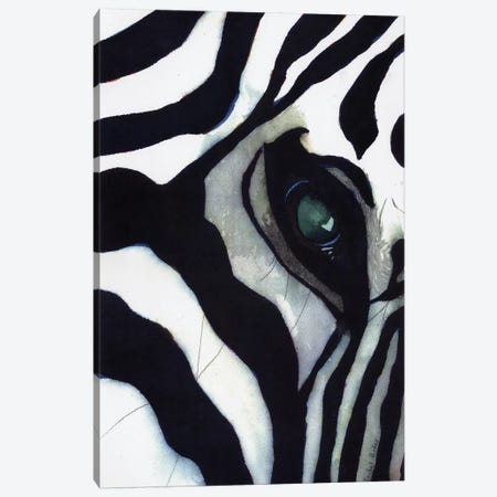 Zebra Thoughts Canvas Print #RPK119} by Rachel Parker Canvas Artwork