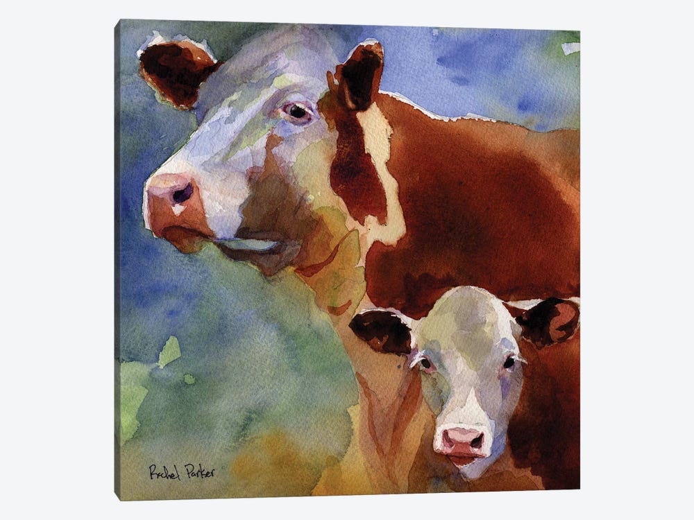 Mama Cow by Rachel Parker 1-piece Canvas Art