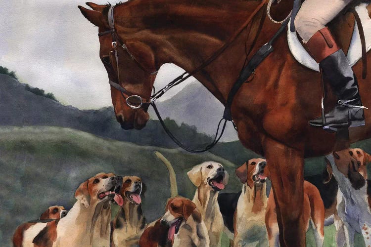 Hunt Horse Hounds by Rachel Parker wall art