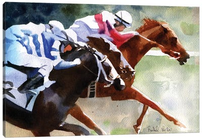 Sassy Girl Canvas Art Print - Horse Racing Art