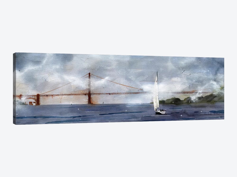 Landscape Golden Gate Foggy Sail by Rachel Parker 1-piece Canvas Print