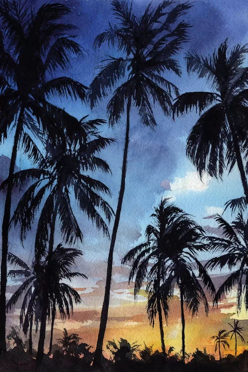 Sunset Palms by Rachel Parker wall art