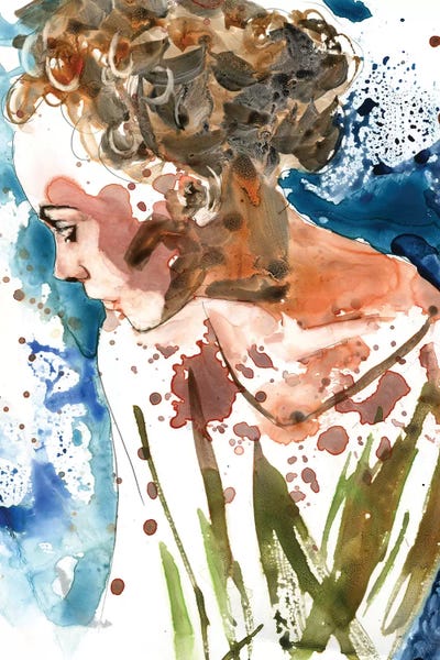 A Womans Thoughts by Rachel Parker framed canvas print