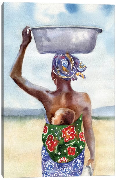 African Mother Canvas Art Print - Caribbean Culture