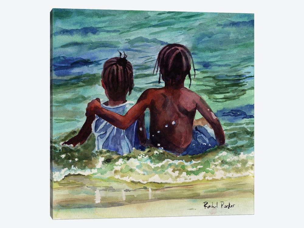 Caribbean Kids by Rachel Parker 1-piece Art Print