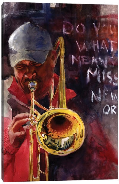New Orleans Ephemera Canvas Art Print - Musician Art
